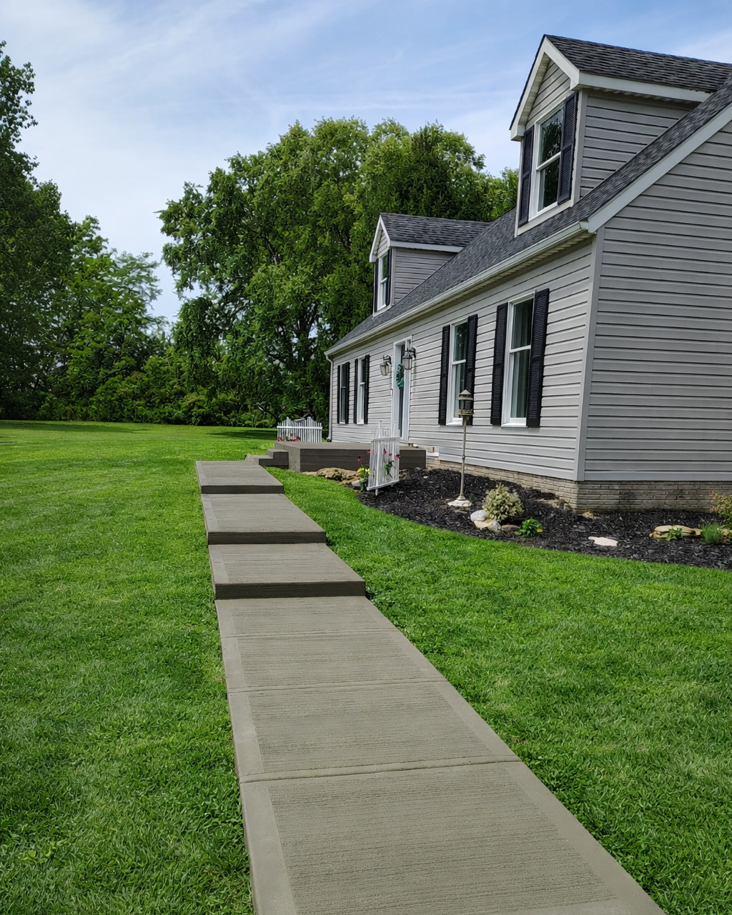 Walkway along house
